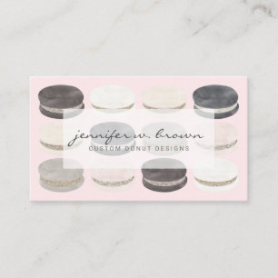 Roze Aardetinten Boutique Macaron Ambachtelijk Visitekaartje