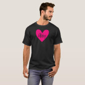 Roze Abby Name Heart Love Woman Girl Friend Persoo T-shirt (Voorkant volledig)