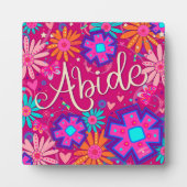 Roze Abide Inspirerend Custom Floral Fotoplaat (Voorkant)