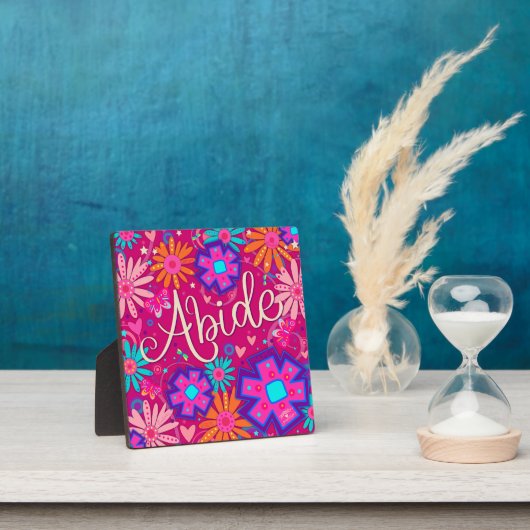 Roze Abide Inspirerend Custom Floral Fotoplaat (Insitu)