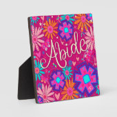 Roze Abide Inspirerend Custom Floral Fotoplaat (Voorkant)