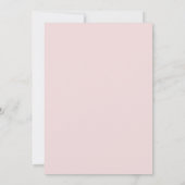 Roze Abrikoosblad Bruiloft Kaart (Achterkant)