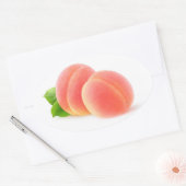 Roze abrikozen ovale sticker (Envelop)