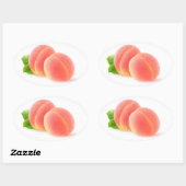 Roze abrikozen ovale sticker (Vel)