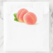 Roze abrikozen ovale sticker (Tas)