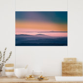 Roze Abrikozen zonnebrand boven het Ouachita Mtns- Poster (Keuken)