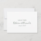 Roze abrikozenrozen & groen bedankt (Achterkant)