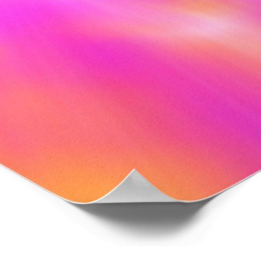 Roze Absstract fractal Art Poster Afdrukken (Hoek)