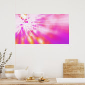 Roze Absstract fractal Art Poster Afdrukken (Keuken)