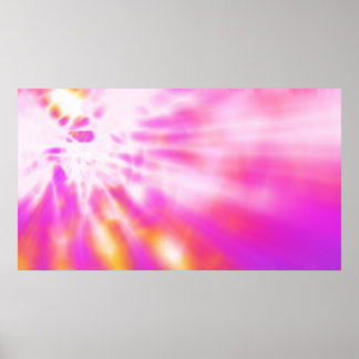 Roze Absstract fractal Art Poster Afdrukken