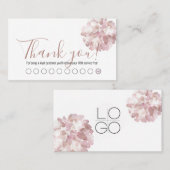 Roze Abstract Aquarel Bloemen Loyalty Kaart Visitekaartje (Voorkant / Achterkant)