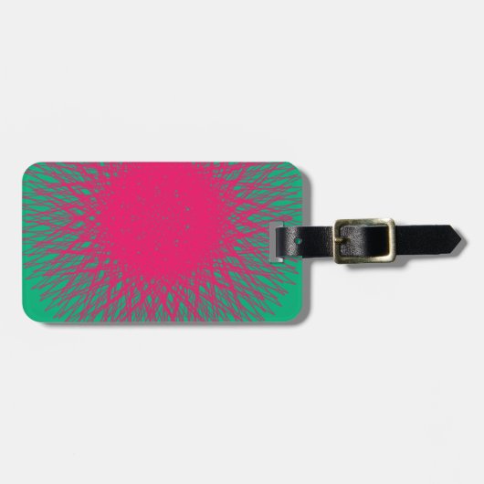 roze abstract bagagelabel (Voorkant horizontaal)