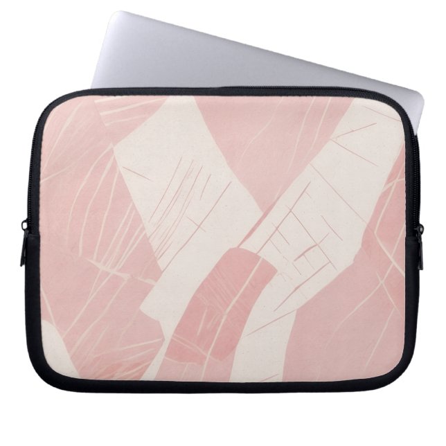 Roze Abstract Batik Laptop Sleeve (Voorkant)