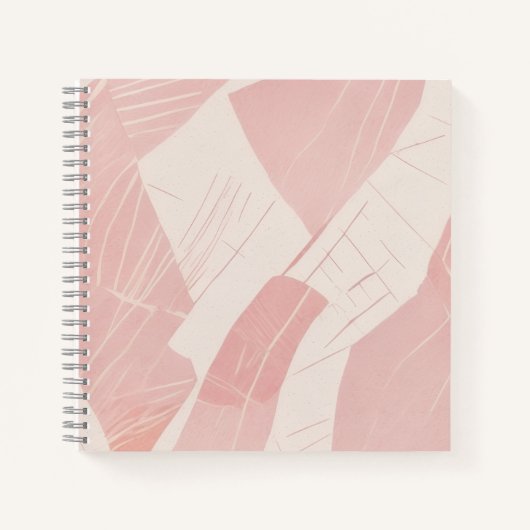 Roze Abstract Batik Notitieboek (Voorkant)