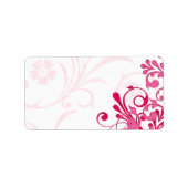 Roze Abstract Bloemen Bruiloft Blank Adres Label (Voorkant)