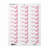 Roze Abstract Bloemen Bruiloft Retouradres Label (Full Sheet)