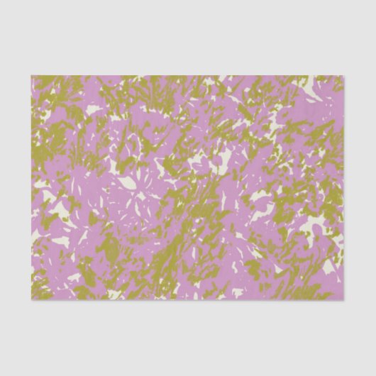 Roze Abstract botanisch ontwerp Tissuepapier (Voorkant)