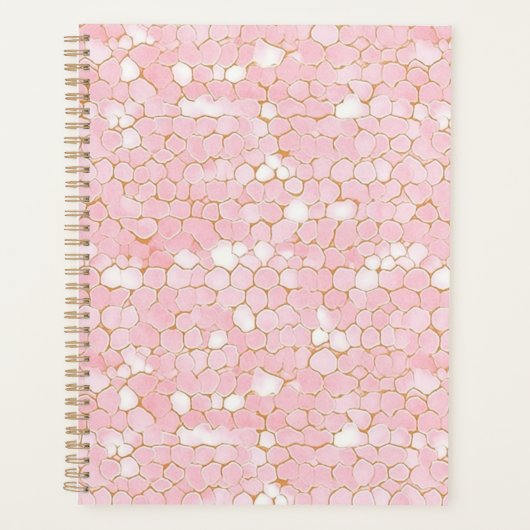 Roze Abstract Chiyogami Planner (Voorkant)