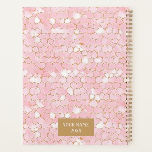Roze Abstract Chiyogami Planner (Achterkant)