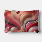 Roze Abstract Design Zippered Pouch Etui (Voorkant)