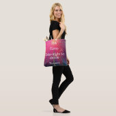 Roze Abstract Eat Sleep Neem Kinder om te dansen H Tote Bag (Op model)