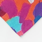 Roze Abstract Fleece Deken (Hoek)