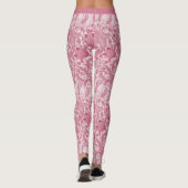  Roze Abstract Floral Design Pattern Yoga Leggings (Achterkant)