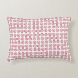 Roze Abstract geometrisch achthoekig cirkelpatroon Accent Kussen