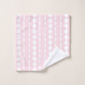 Roze Abstract geometrisch gestreept patroon Bad Handdoek (Wasdoekje)