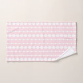 Roze Abstract geometrisch gestreept patroon Bad Handdoek (Handdoek)