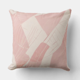 Roze Abstract Geometrisch Kussen