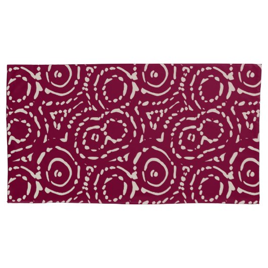  roze Abstract geometrisch Kussensloop (Voorkant-Links)