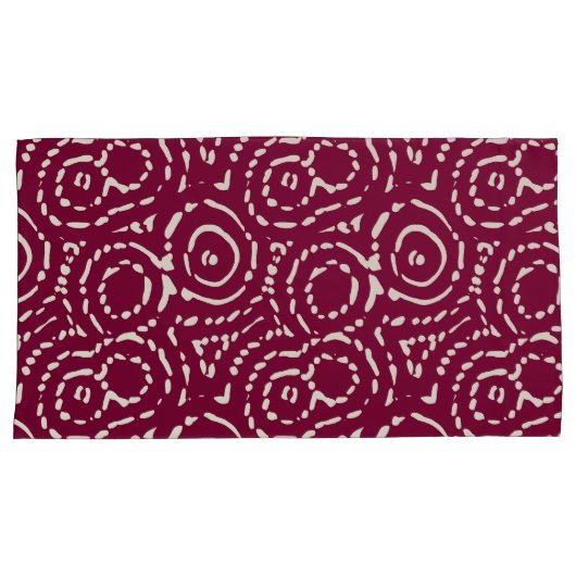  roze Abstract geometrisch Kussensloop (Voorkant-Rechts)