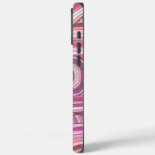 Roze Abstract Geometrisch Patroon met Gebogen Lijn Case-Mate iPhone Case (Achterkant / Links)