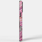 Roze Abstract Geometrisch Patroon met Gebogen Lijn Case-Mate iPhone Case (Achterkant / Rechts)
