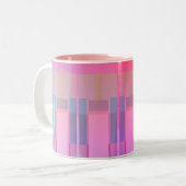 Roze Abstract Geometrische Mok (Voorkant links)