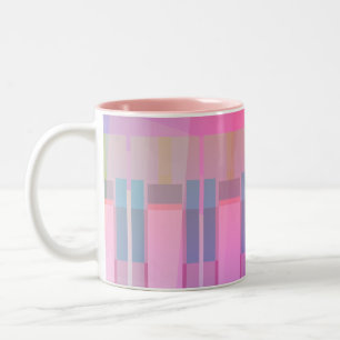 Roze Abstract Geometrische Mok