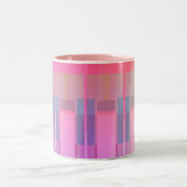 Roze Abstract Geometrische Mok (Center)
