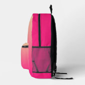 Roze Abstract Gradient Bedrukte Rugzak (Rechts)