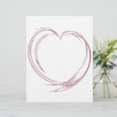 Roze Abstract hart (Staand voorkant)