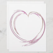 Roze Abstract hart (Voorkant / Achterkant)