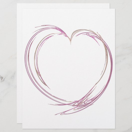 Roze Abstract hart (Voorkant / Achterkant)