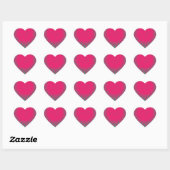roze abstract hart sticker (Vel)