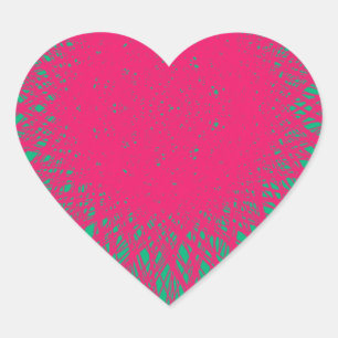 roze abstract hart sticker