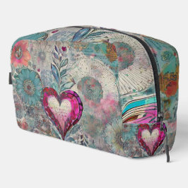 Roze Abstract Hart Toilettas Toilettasje