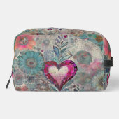 Roze Abstract Hart Toilettas Toilettasje (Achterkant)