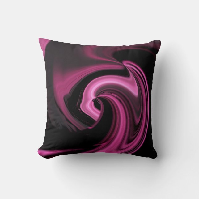Roze Abstract Hart Worp Kussen (Voorkant)