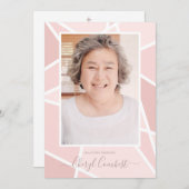 Roze Abstract in het houden van geheugen begrafeni (Voorkant / Achterkant)