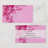 Roze Abstract Inspirerend Spiritueel Citaat Visitekaartje (Voorkant / Achterkant)