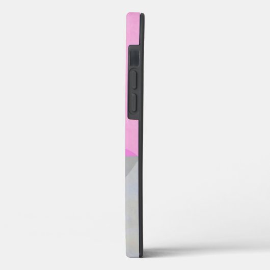 Roze Abstract-Kunst Dalmatian Dog iPhone Case (Achterkant / Links)